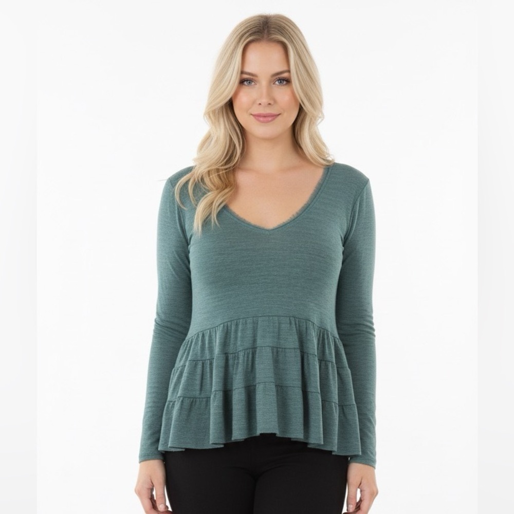 Anthropologie Deletta size small babydoll ruffle top